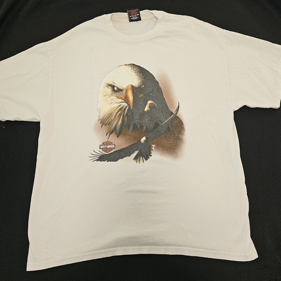 Harley-Davidson T-Shirt in Cream. XL - Picture 4 of 8